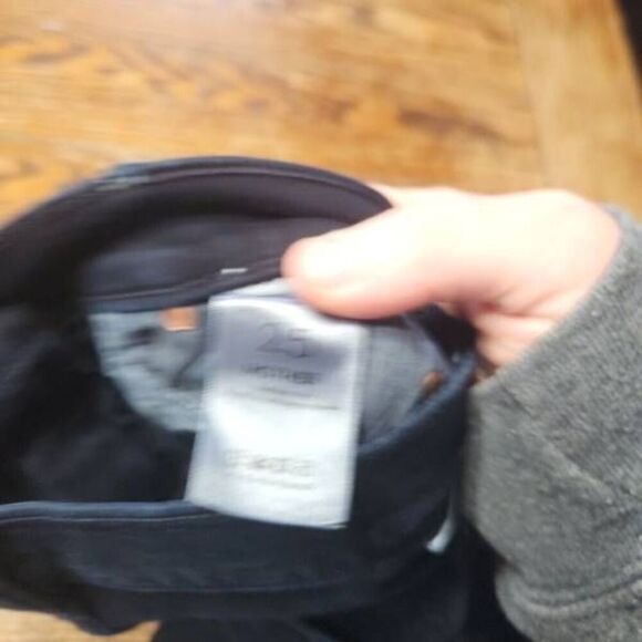 Mother Stunner Zip Two Step Fray Skinny Jean Holding Hands Dark Wash SZ 25 - Picture 4 of 6